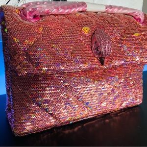 NWT Kurt Geiger Sequins Mini Kensington Bag Pink